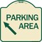 Signmission Parking Area Up Left Arrow Symbol Heavy-Gauge Aluminum Architectural Sign, 18" x 18", TG-1818-24614 A-DES-TG-1818-24614 - alternate 1